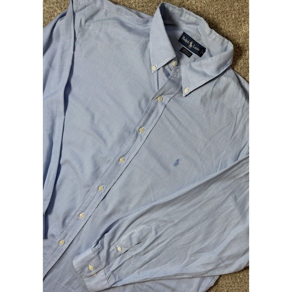 Polo Ralph Lauren Other - Polo Ralph Lauren Men's Button Up Shirt Yarmouth 17.5 34/35 Houndstooth‎ Blue